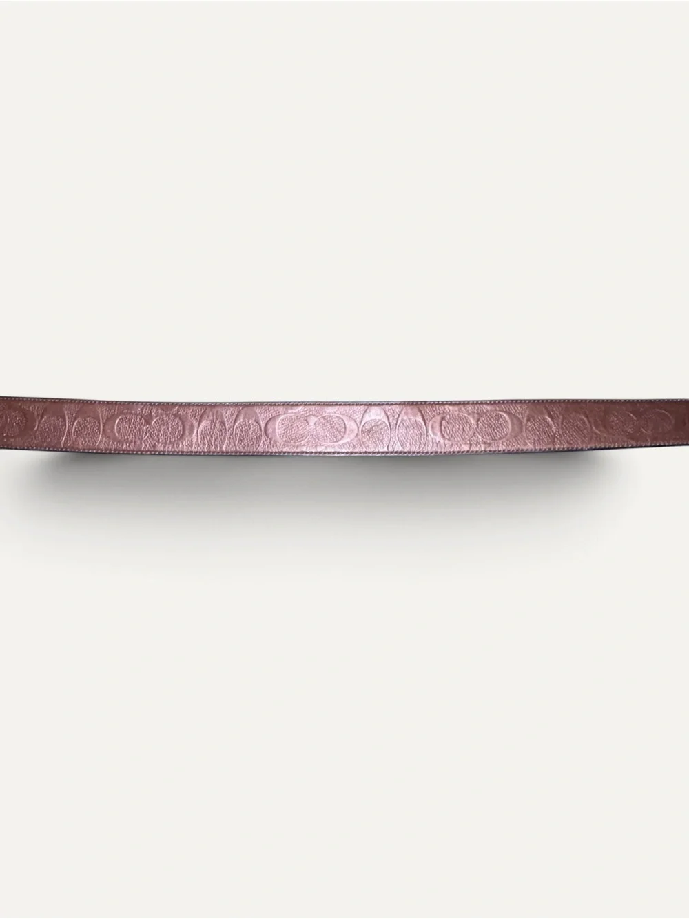Coach Men's Embossed Leather Belt with Harness Buckle Size XXL 47” MSRP $128
